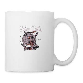 Sabre Tooth Death Mouse funny vintage quote - Mug - white - Right
