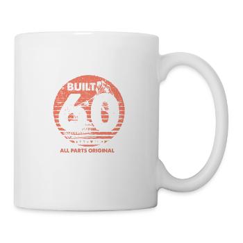 Gebaut vor 60 Jahren Vintage Quote Musikliebhaber - Tasse - Weiß - Rechts