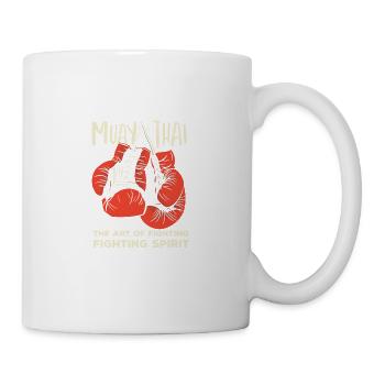 Muay Thai Vintage Retro Art of Fighting Kickboxi - Mug - white - Right