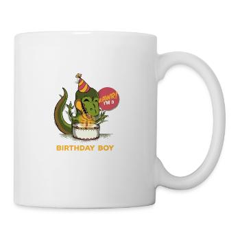 Children 3 Year Old T Rex Dinosaur 3rd Bday Boy T - Mug - white - Right