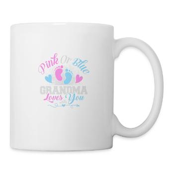 Rosa oder blaue Oma liebt dich Geschlecht enthülle - Tasse - Weiß - Rechts