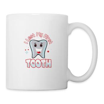 Drôle de citation J’ai mes premières dents ver - Mug blanc - blanc - Droite