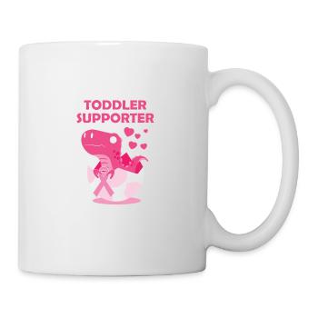 Toddler Pendentif T-Rex Mois du cancer du sein - Mug blanc - blanc - Droite