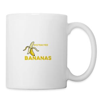 banane banane légèrement distraite bananes nourriture végétalienne - Mug blanc - blanc - Droite