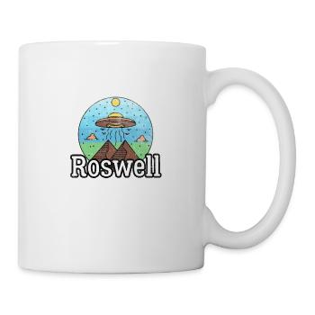 Roswell 1947 Vintage Alien Ufo lustiges Zitat New - Tasse - Weiß - Rechts