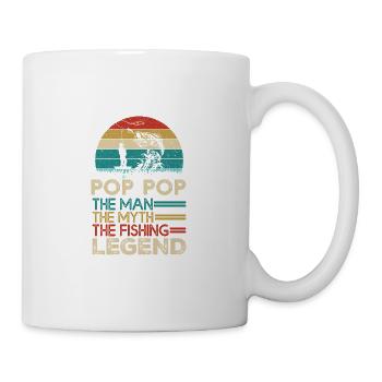 Pop-pop l’homme, le mythe de la bénédiction du pêcheur Vin - Mug blanc - blanc - Droite