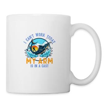 Drôle de citation Je ne peux pas travailler aujourd’hui, mon - Mug blanc - blanc - Droite