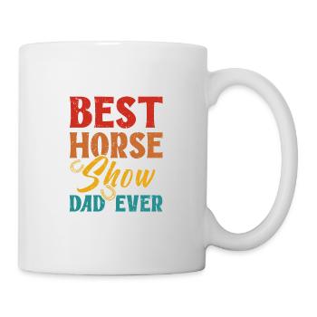Meilleur papa de spectacle équestre de tous les temps - Mug blanc - blanc - Droite