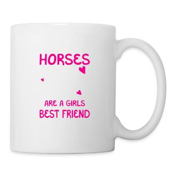 Pferde sind ein Mädchen bester Freund - Tasse - Weiß - Rechts