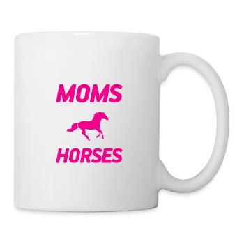 Die besten Mütter haben Töchter, die Pferde reiten - Tasse - Weiß - Rechts