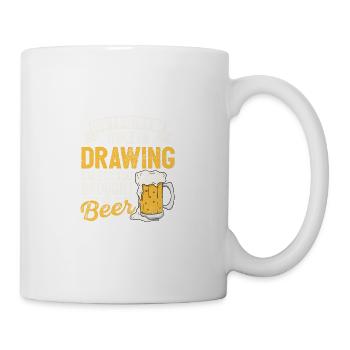 Ne me dérangez pas en dessinant des amateurs de bière masculins - Mug blanc - blanc - Droite