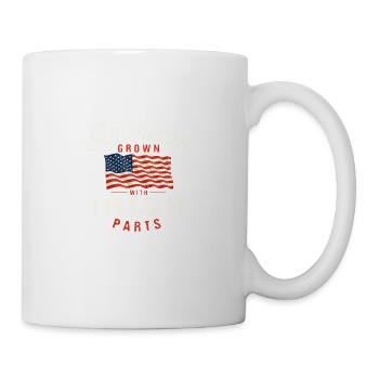 Les Américains grandissent patriotiquement avec des parties irlandaises - Mug blanc - blanc - Droite
