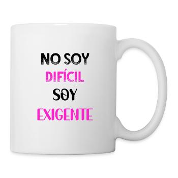 Je ne suis pas difficile je suis exigeante PNK BLK - Mug blanc - blanc - Droite