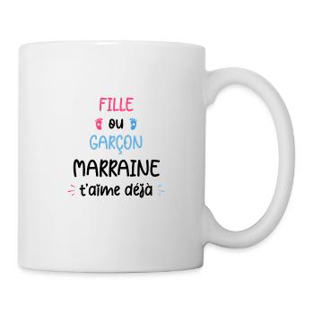 Fille ou garçon maman t'aime déjà - Mug blanc - blanc - Droite
