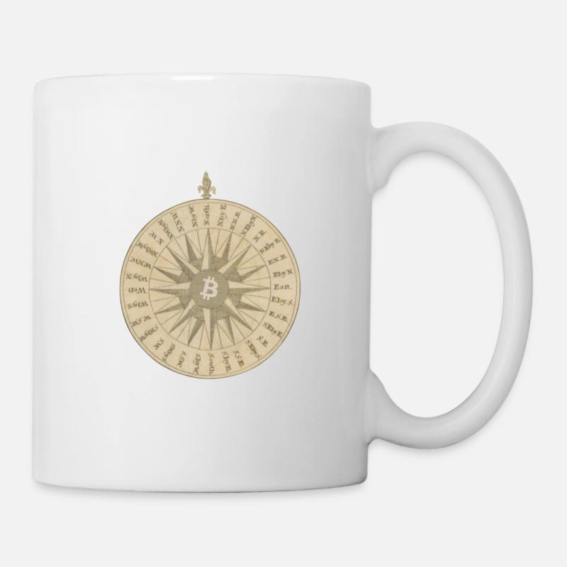 La boussole Bitcoin - Mug blanc - blanc