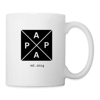 2024 gewordener est. Vater/Papa Geschenkidee - Tasse - Weiß - Rechts