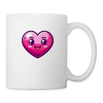 Symbole d’amour de coeur dans l’amour - Mug blanc - blanc - Droite