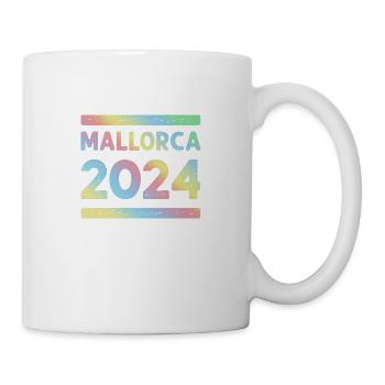 Majorque 2024 Équipe de vacances colorée - Mug blanc - blanc - Droite