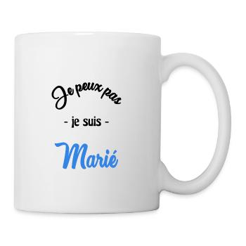 JUST MARRIED. EVJF. SAINT VALENTIN. COUPLE - Mug blanc - blanc - Droite