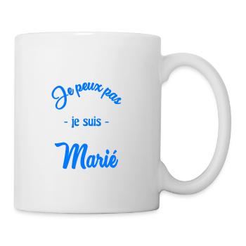 JUST MARRIED. EVJF. SAINT VALENTIN. COUPLE - Mug blanc - blanc - Droite