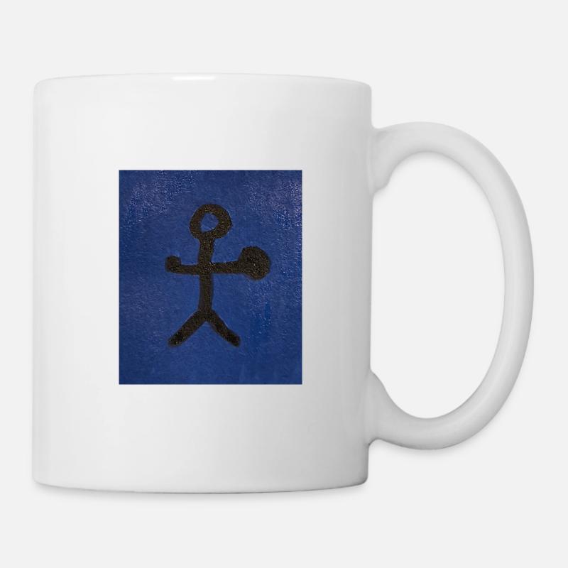 Schamane mit Trommel - Tasse - Weiß