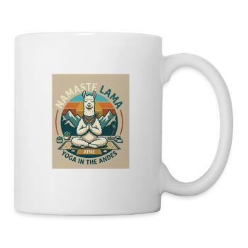 Namaste Llama: Yoga in den Anden - Tasse - Weiß - Rechts