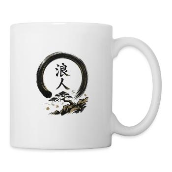 Ronin im Enso-Kreis - Tasse - Weiß - Rechts