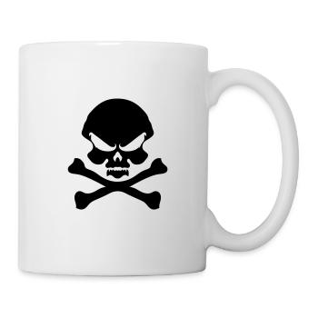Une tête de pirate tête de mort. - Mug blanc - blanc - Droite