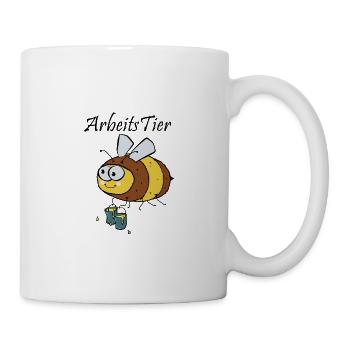 Biene Arbeitstier - Tasse - Weiß - Rechts