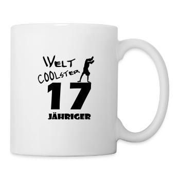 D00321 Welt coolster 17 jähriger Druckdatei - Tasse - Weiß - Rechts