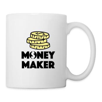 GELD MACHEN AKTIE BÖRSE GOLD LIEBE LIEBEN MOTIVE - Tasse - Weiß - Rechts