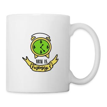 ZEIT IST GELD GOLD AKTIEN GOLD LIEBE LIEBEN MOTIV - Tasse - Weiß - Rechts