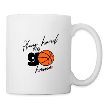 BASKETBALL PLAY HARD SLAM DUNK TEAM GO HOME MOTIFS - Mug - white - Right