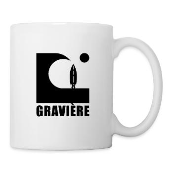 Gravière Vague Planche de surf Landes France - Mug blanc - blanc - Droite