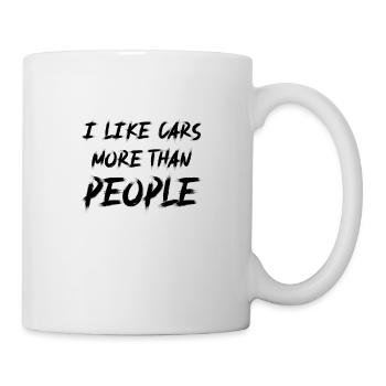 J’aime les voitures plus que People Tuning JDM - Mug blanc - blanc - Droite