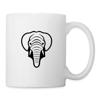 Elefant - Tasse - Weiß - Rechts