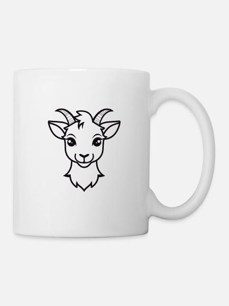 Hirschkuh - Tasse - Weiß