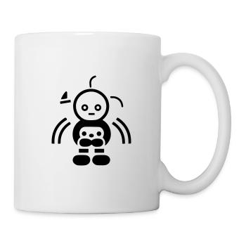 Petit robot - Mug blanc - blanc - Droite