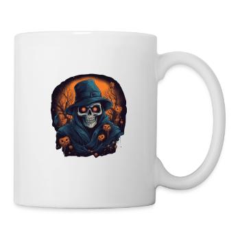 Skelett Halloween Gruselig - Tasse - Weiß - Rechts