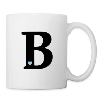 Buchstabe B Anfangsbuchstabe - Tasse - Weiß - Rechts