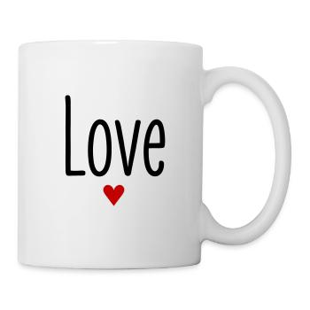 Saint-Valentin anniversaire relation couples amour amour - Mug blanc - blanc - Droite