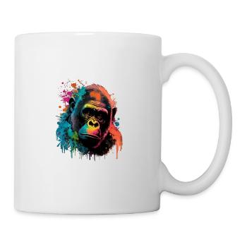 Gorille coloré Splash Art Expression - Mug blanc - blanc - Droite