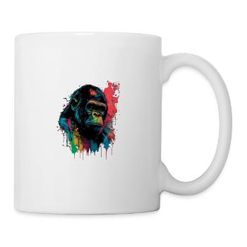 Gorille coloré Splash Art Expression - Mug blanc - blanc - Droite