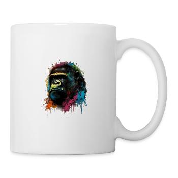 Gorille coloré Splash Art Expression - Mug blanc - blanc - Droite