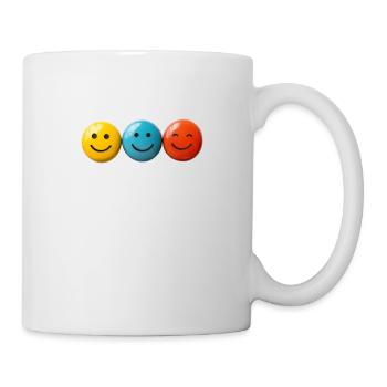 Glückliche T-Shirts - Tasse - Weiß - Rechts