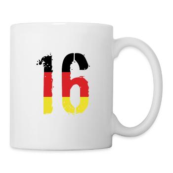 Maillot 16 numéros Allemagne - Mug blanc - blanc - Droite