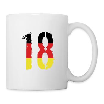 18 Zahl Deutschland Trikot - Tasse - Weiß - Rechts