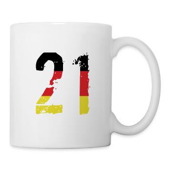 Maillot 21 Numéro Allemagne - Mug blanc - blanc - Droite