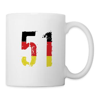 51 Zahl Deutschland Trikot - Tasse - Weiß - Rechts