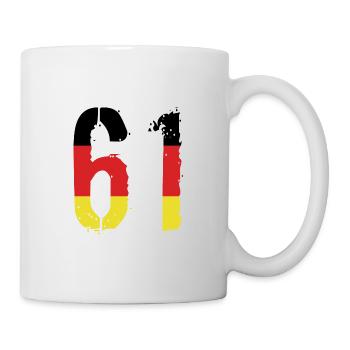 61 Zahl Deutschland Trikot - Tasse - Weiß - Rechts